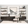 Grace Two-Toned Brown Wood Three Shelf Shelving Unit