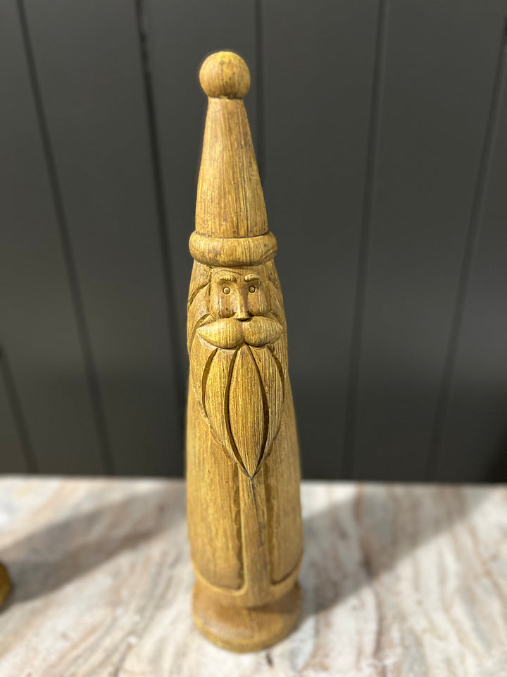 Wood look Slim Santa- 2 sizes