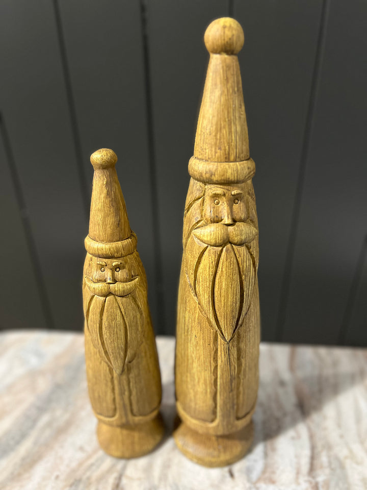 Wood look Slim Santa- 2 sizes