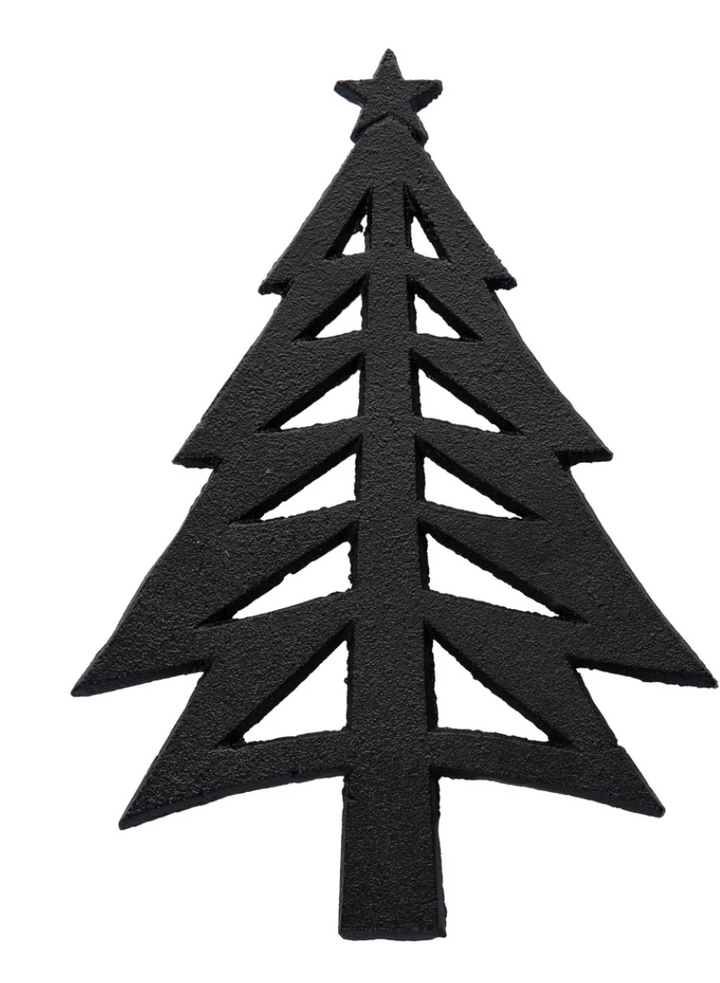 Iron Matte Black Christmas Tree Trivet