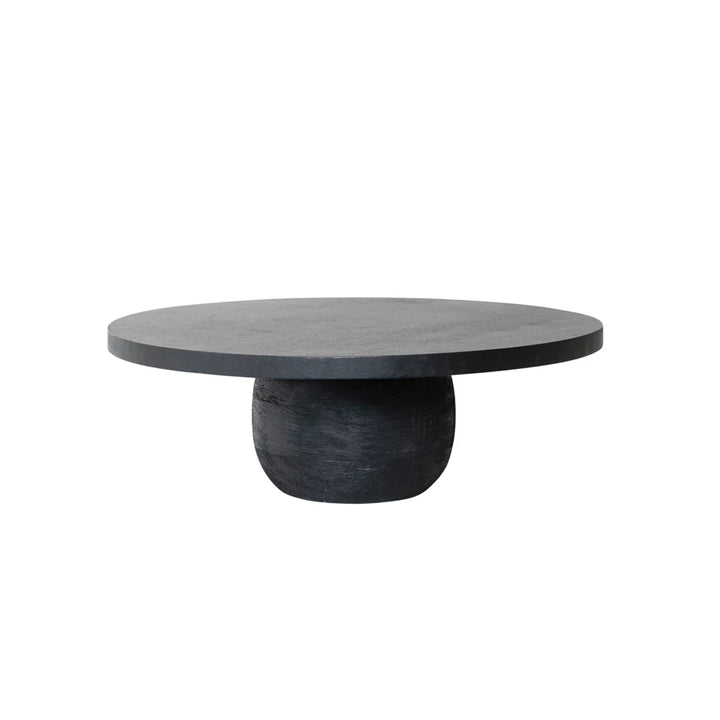 Mango Wood Pedestal, Black