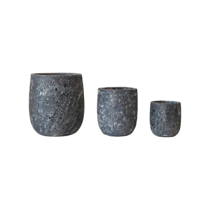 Coarse Terra-cotta Planters, Volcano Finish