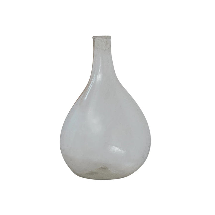 Hand-Blown Recycled Glass Bottle Vase