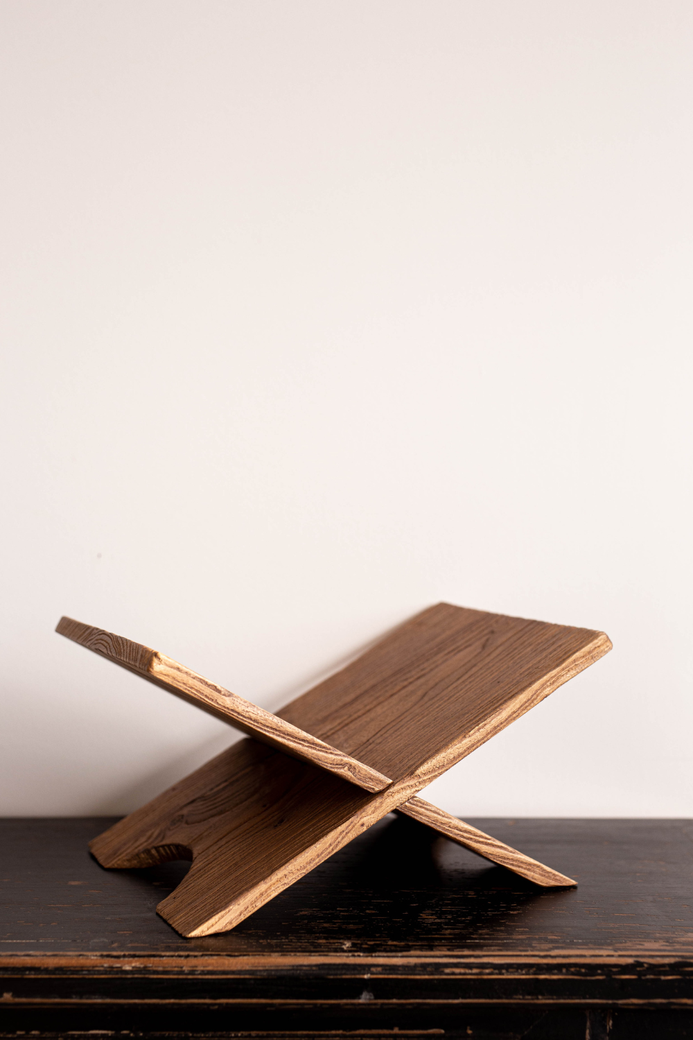 Vintage Reclaim Wood Book Stand: Oak