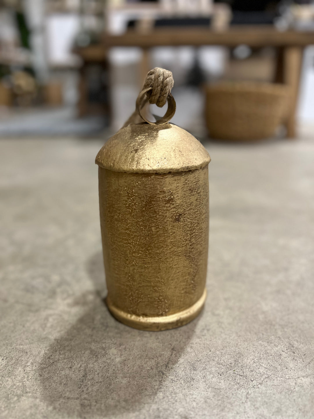 GOLD METAL TIBETAN INSPIRED DECORATIVE COW BELLS